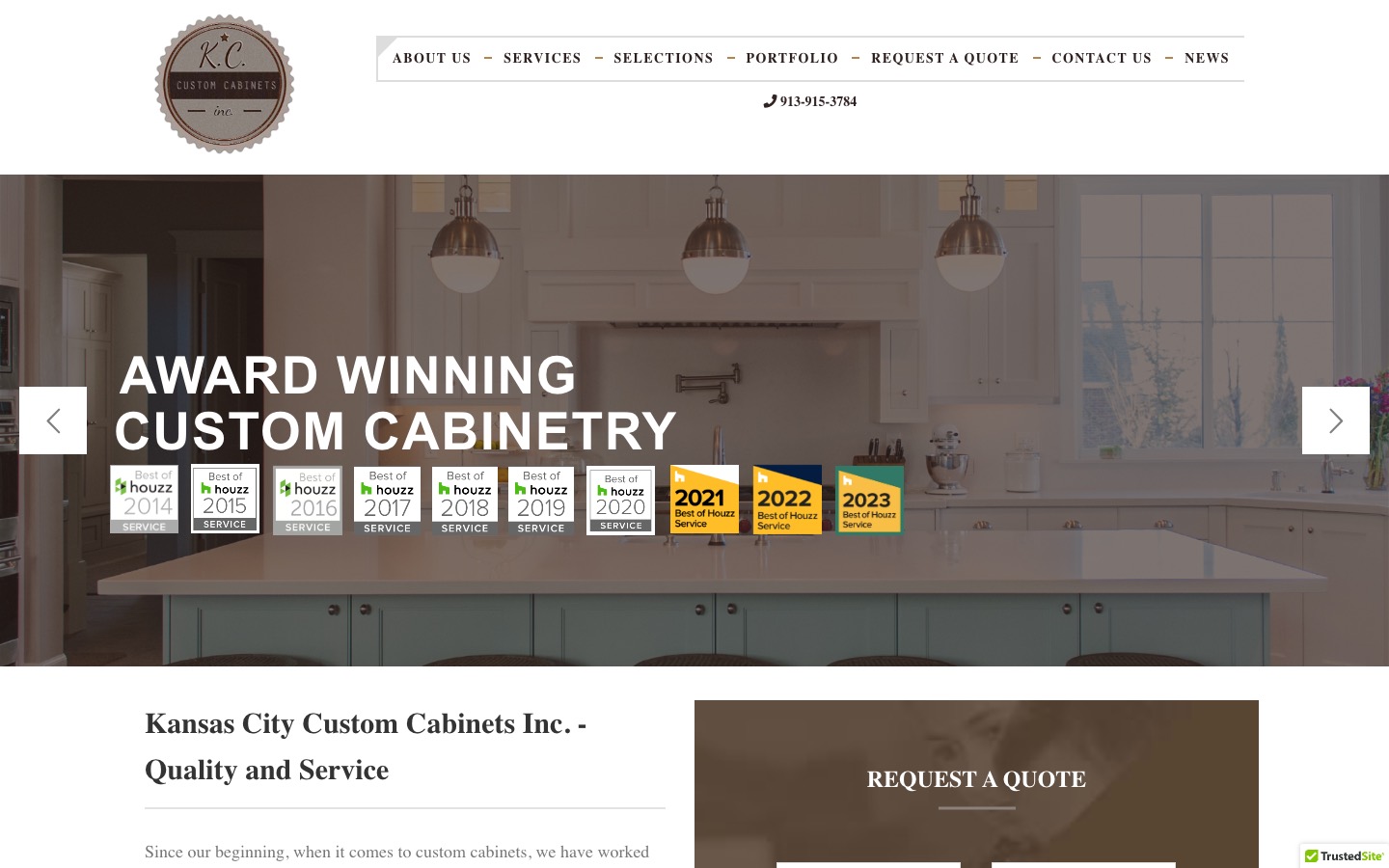 The current homepage